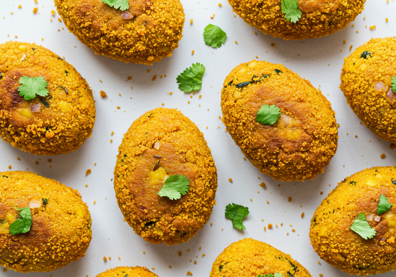 Indian Spiced Chickpea & Potato Easter Patties