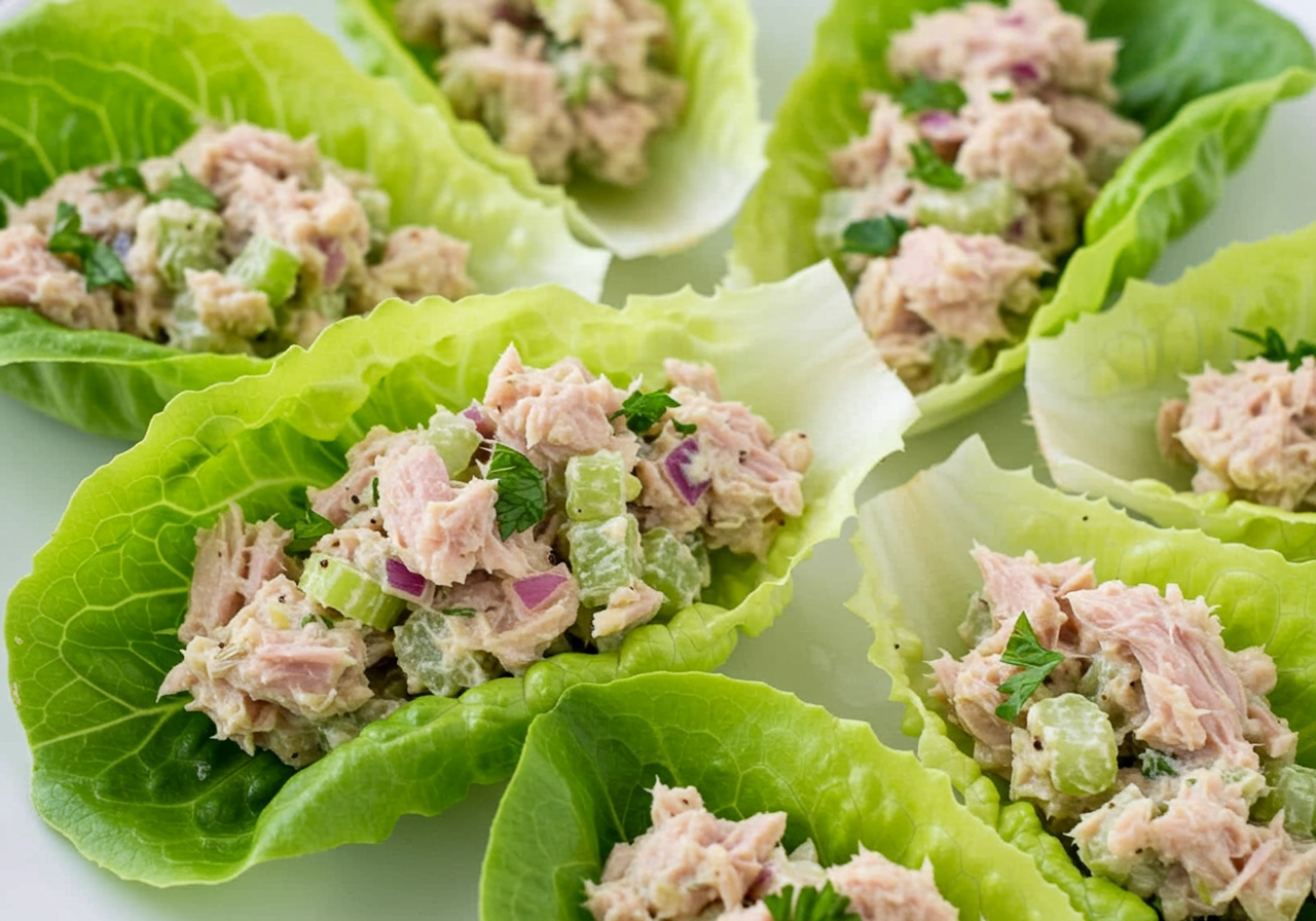 Italian Tuna Salad Lettuce Wraps