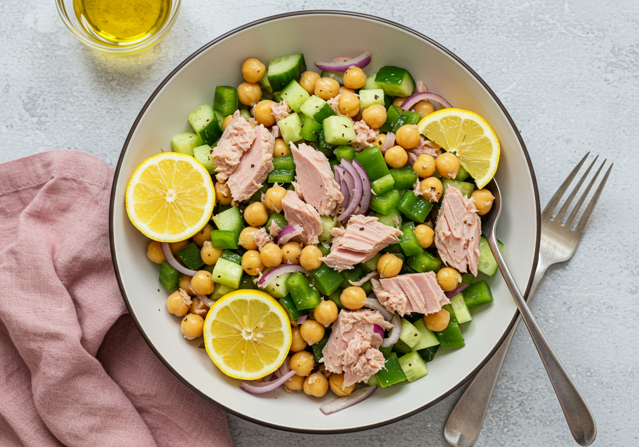 Mediterranean Tuna and Chickpea Salad