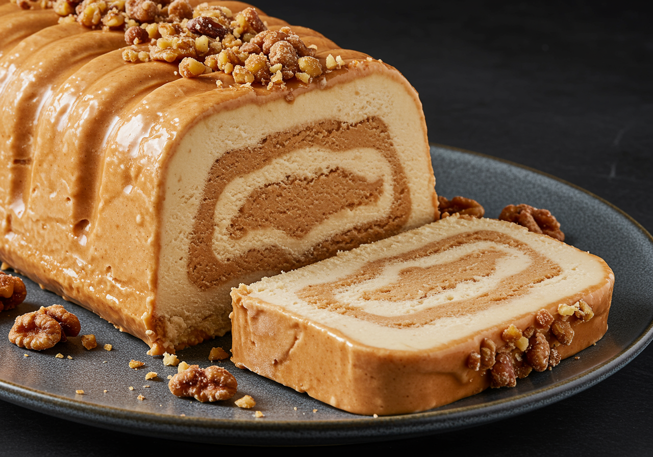 Maple Walnut Semifreddo with Candied Walnuts