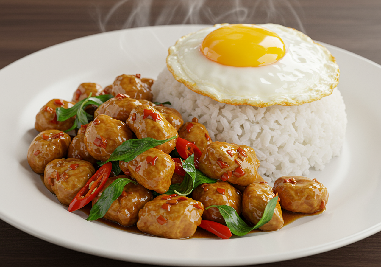Thai Basil Chicken Stir-Fry (Pad Kra Pao Gai)