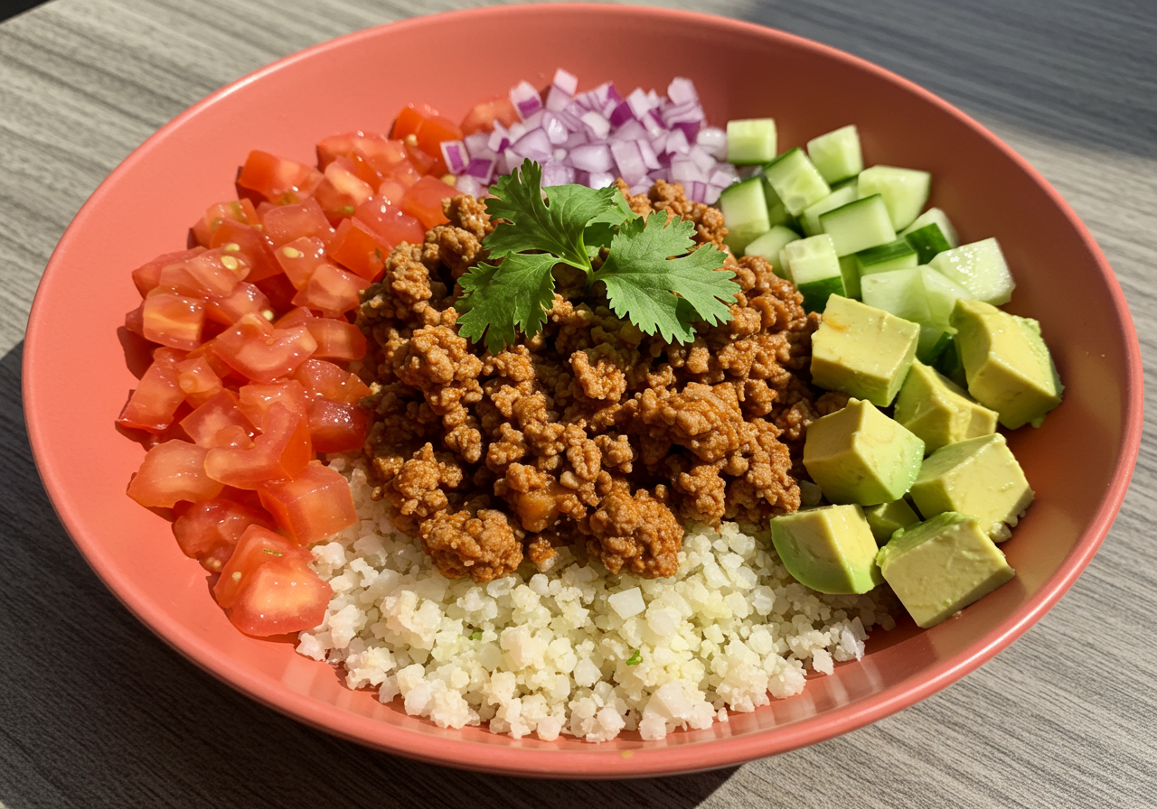 Low-Carb Ground Pork Bowl