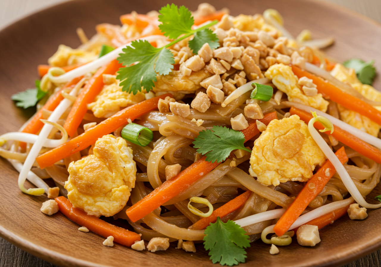 Thai Egg & Rice Noodle Stir-Fry
