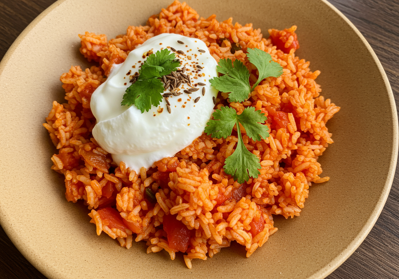 Tomato Rice with Yogurt
