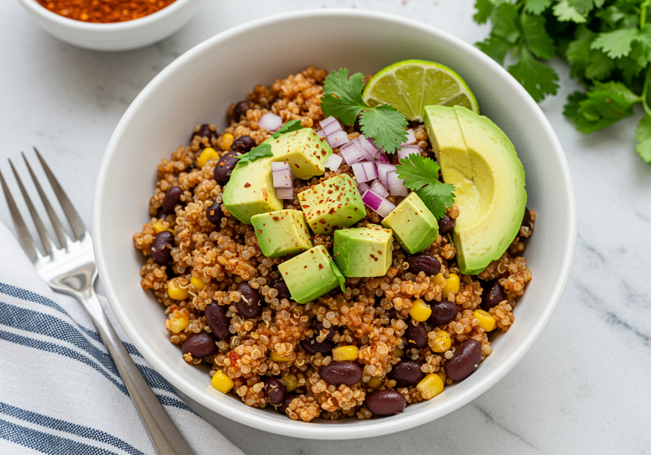 One-Pan Mexican Quinoa Bowl