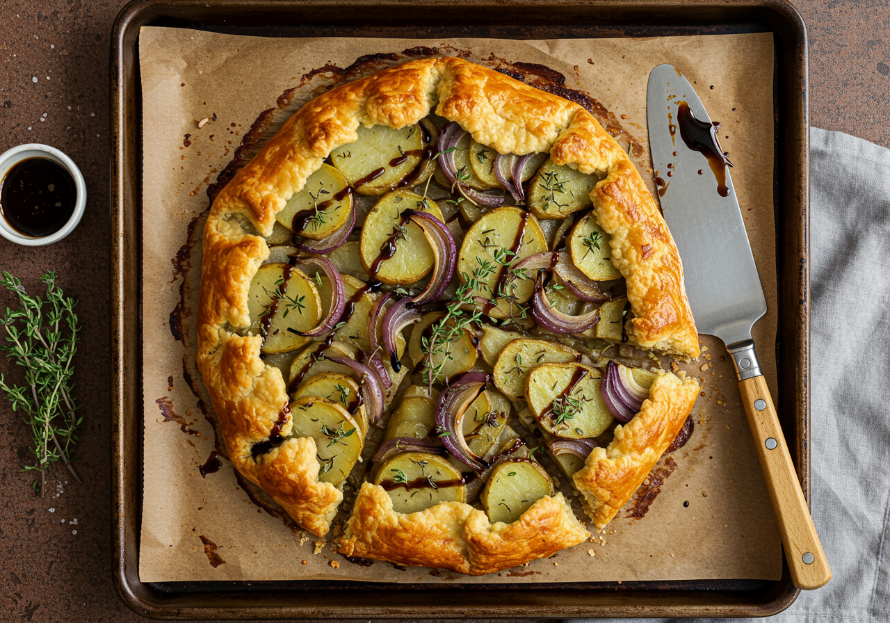 Vegan Potato and Onion Galette