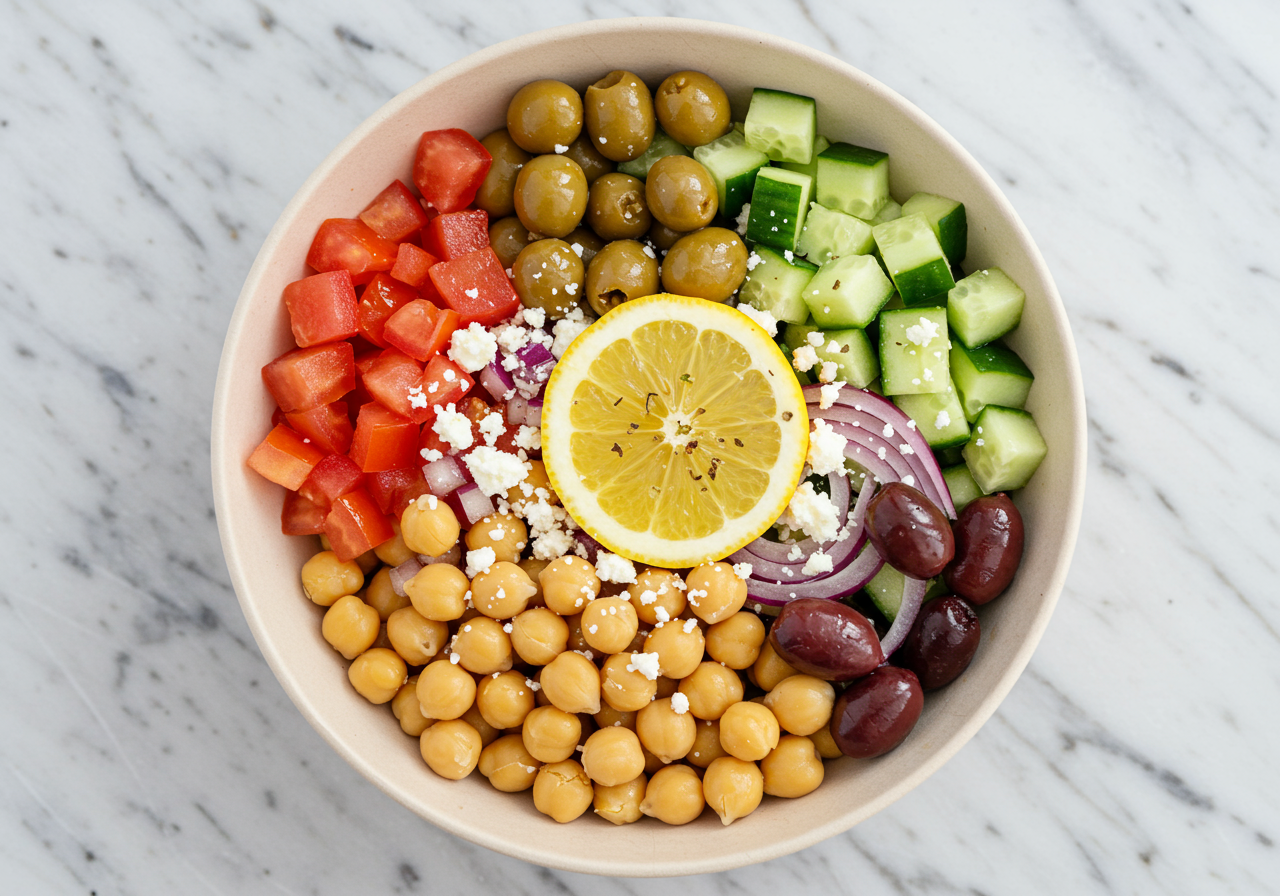Mediterranean Chickpea Bowls with Feta