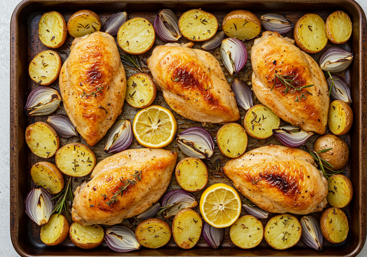 Italian Herb Roasted Chicken with Potatoes