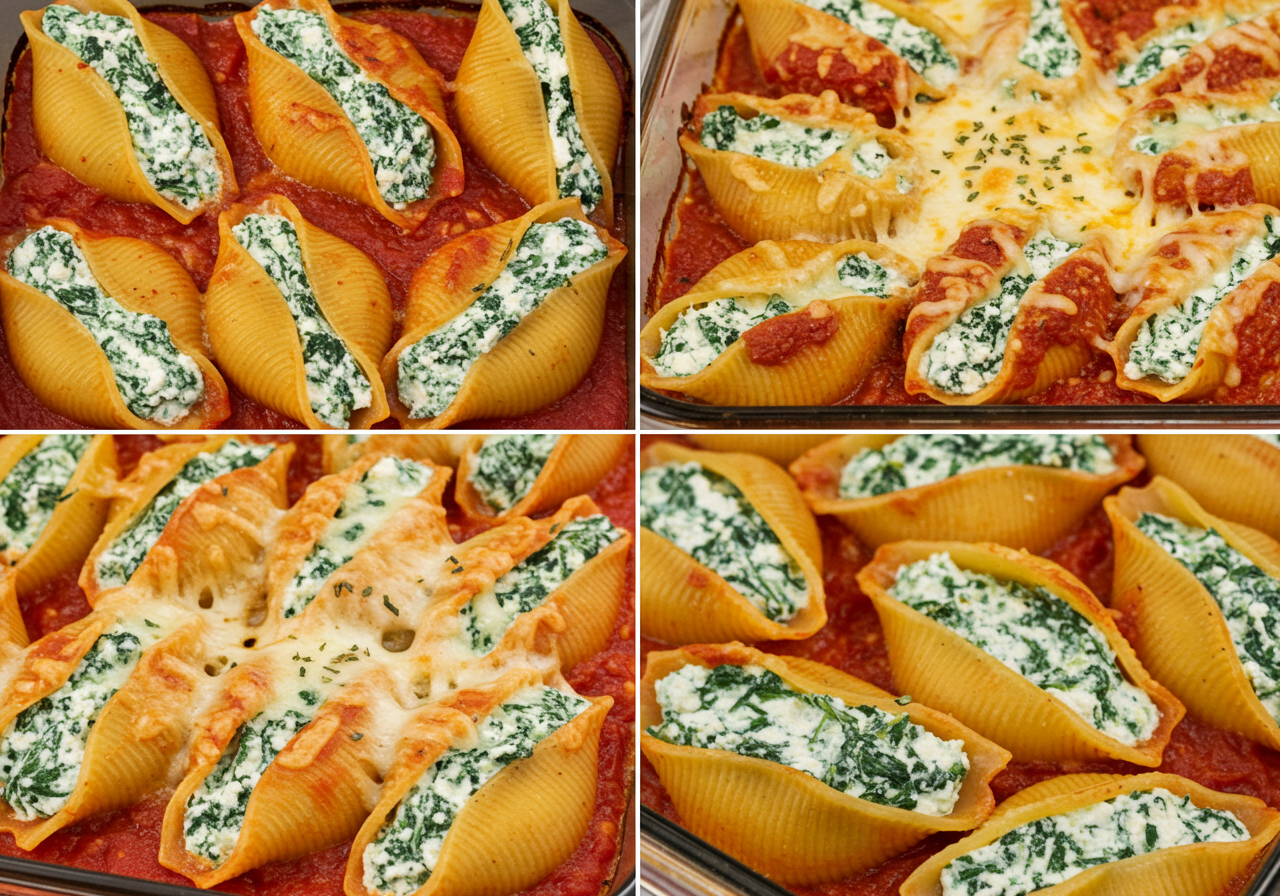 Spinach and Ricotta Stuffed Shells