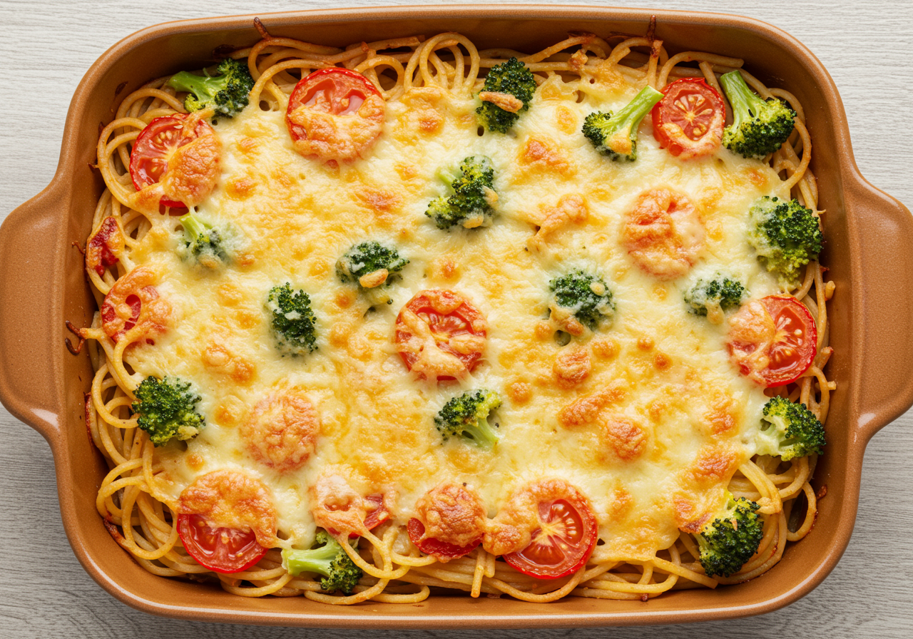 Broccoli & Tomato Pasta Bake