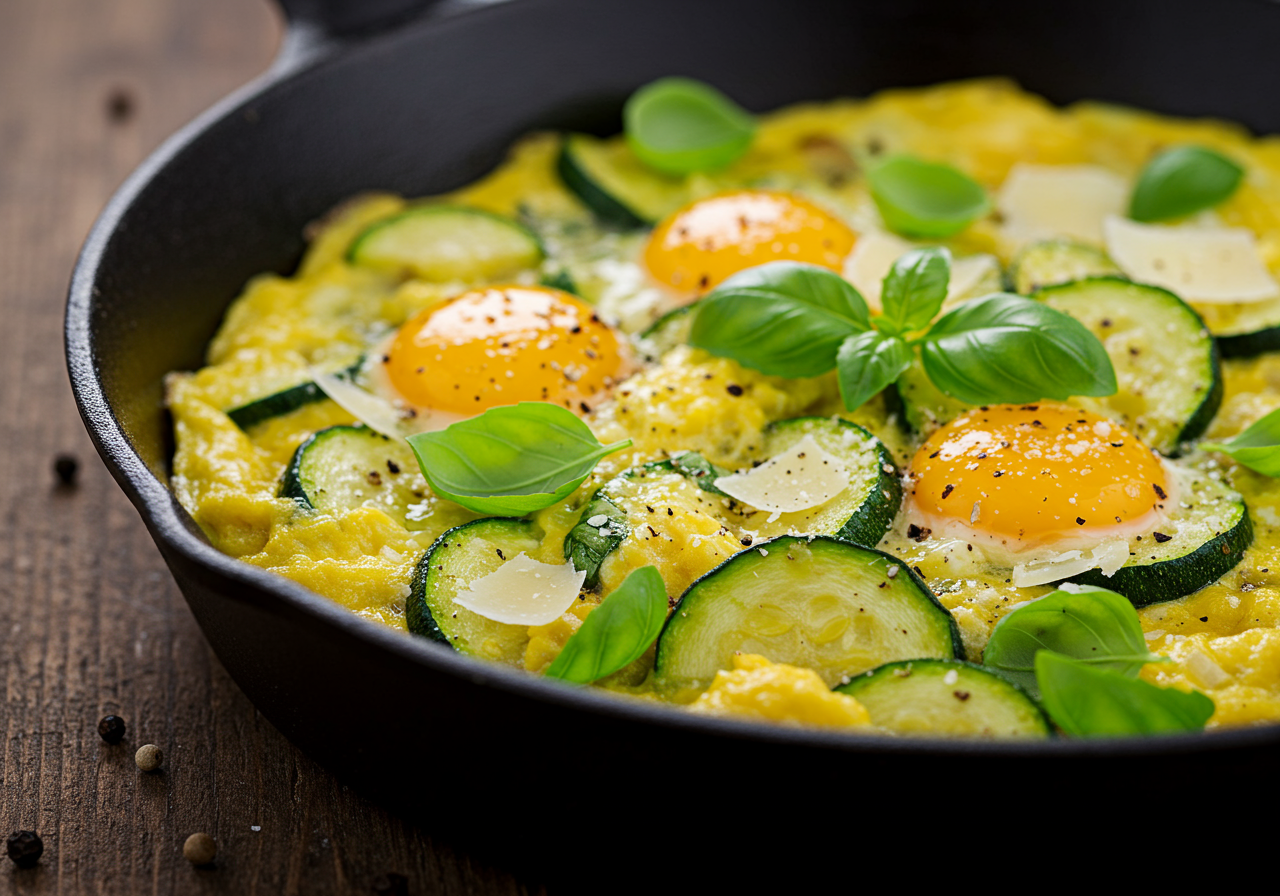 Italian Egg and Zucchini Scramble