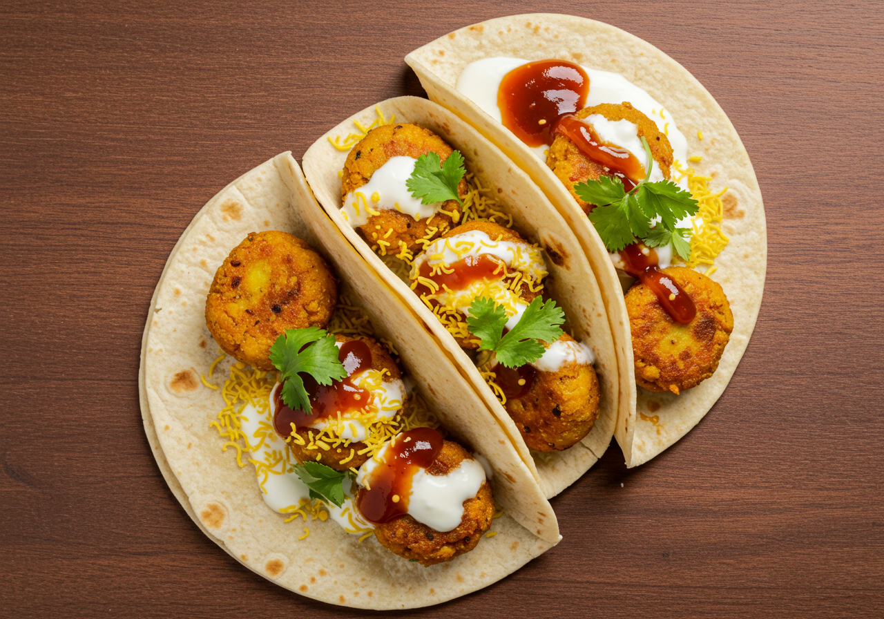 Aloo Tikki Chaat Pockets