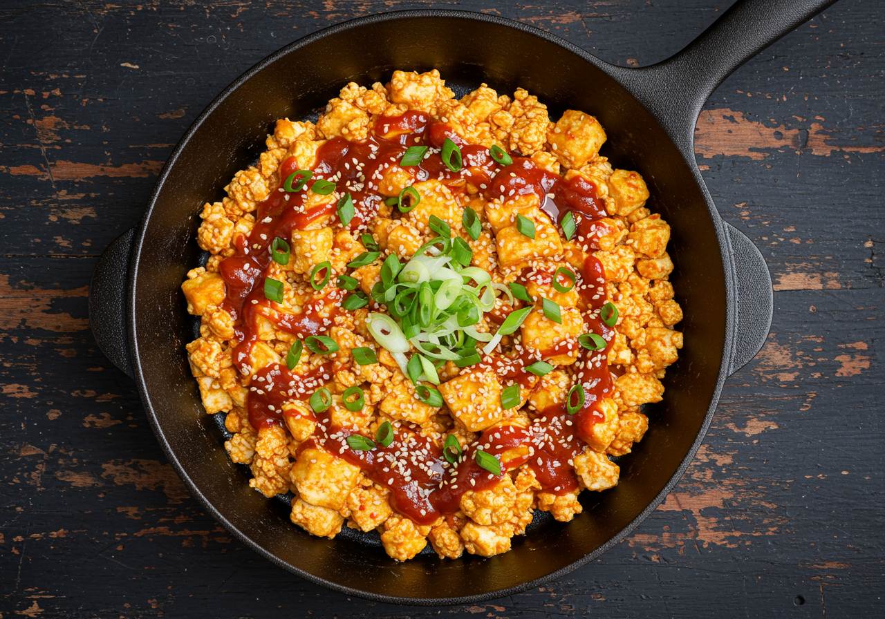 Spicy Korean Tofu Scramble