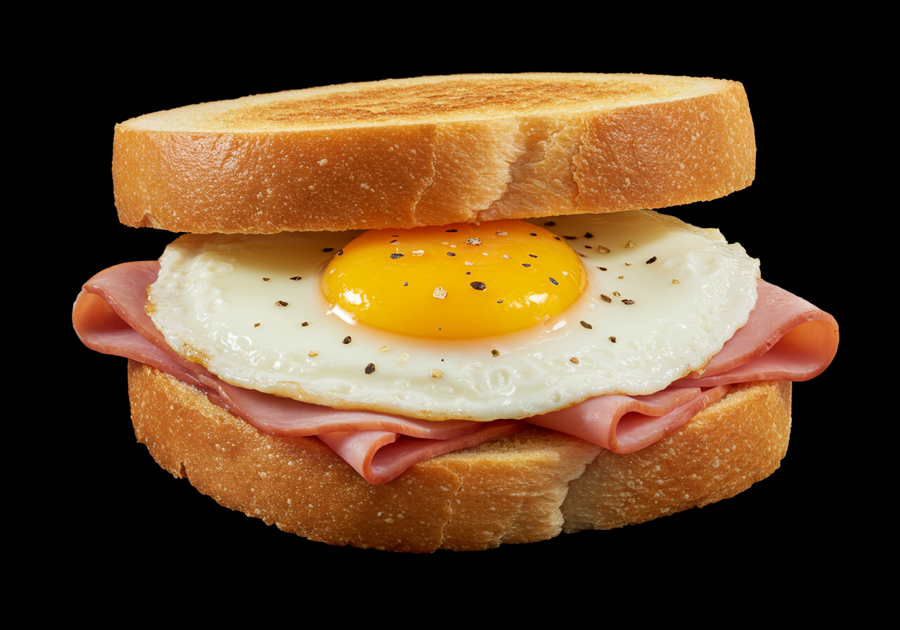 Canadian Bacon and Egg Sandwich