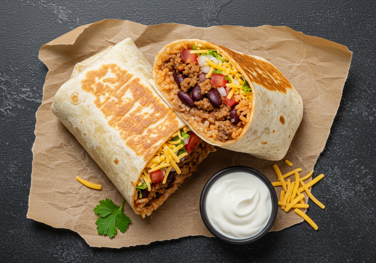 Beef and Bean Burrito Fiesta