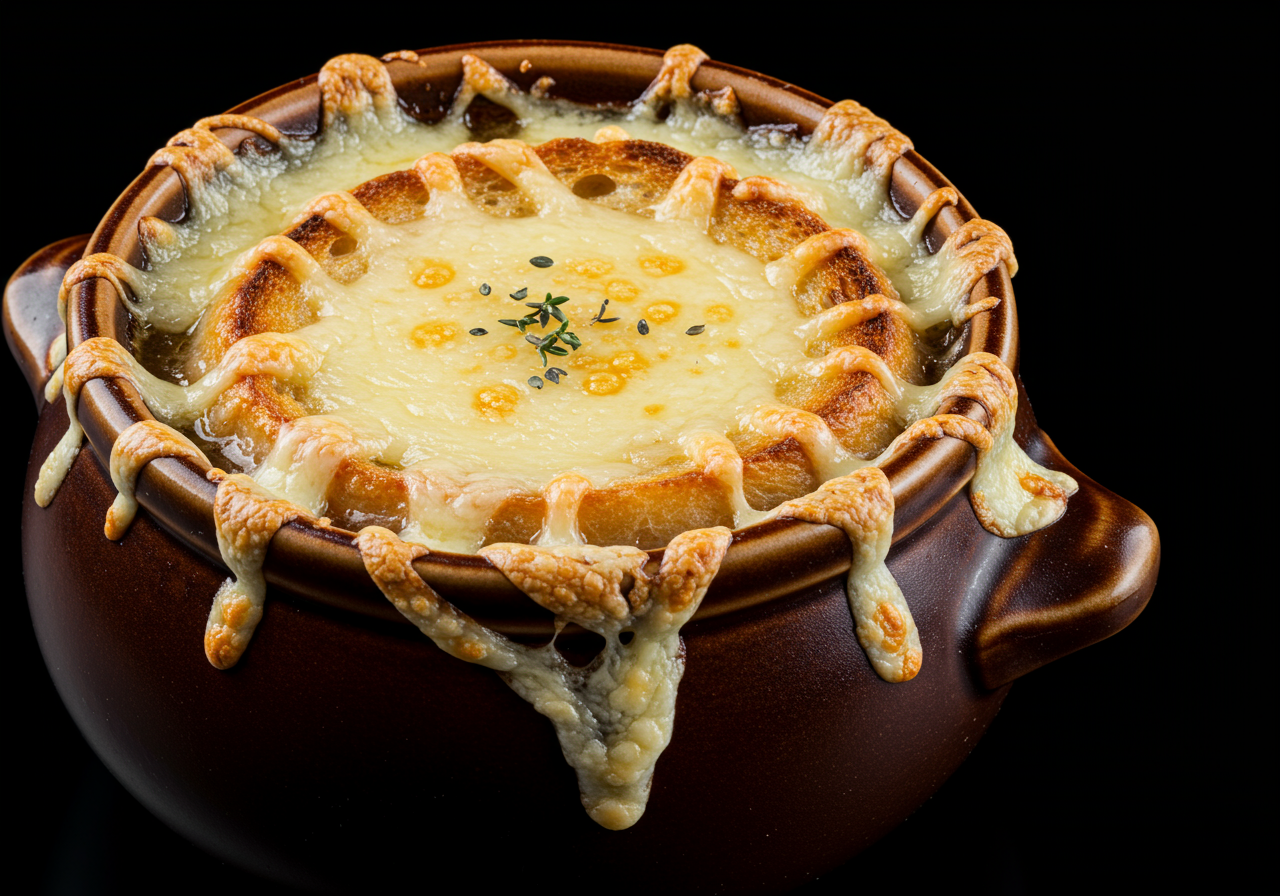 French Onion Soup with Gruyere Croutons