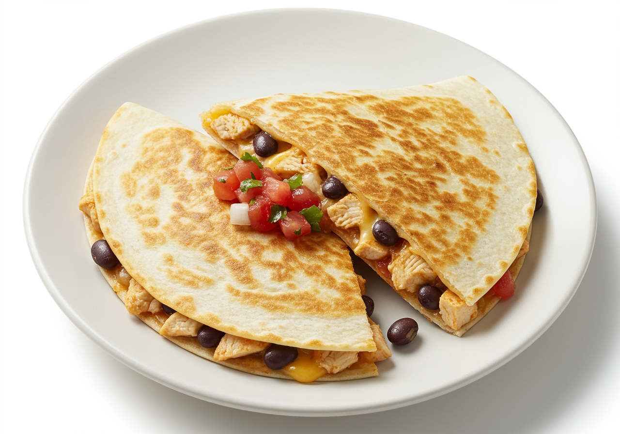 Spicy Chicken & Black Bean Quesadilla