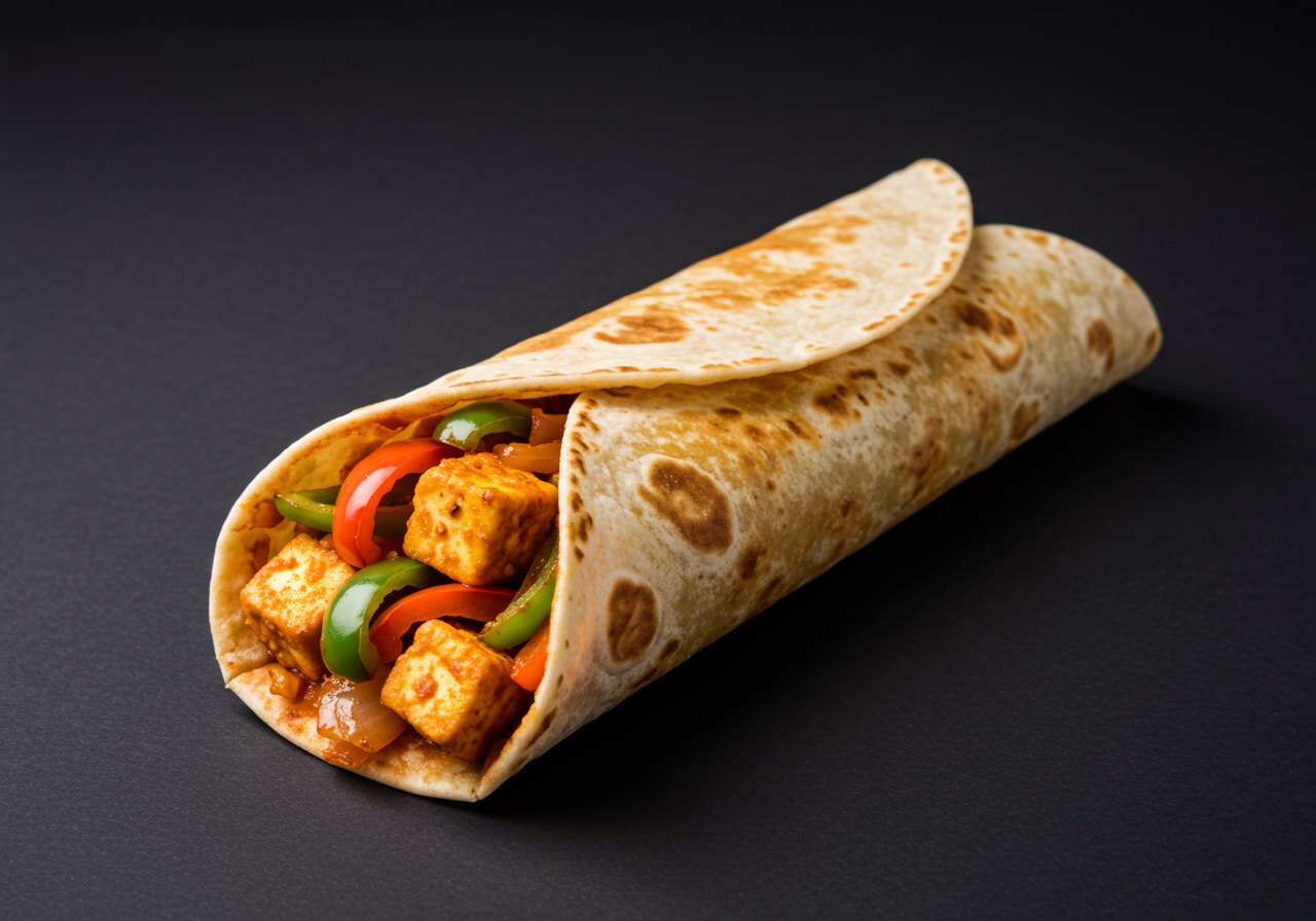 Vegetable and Paneer Kathi Roll
