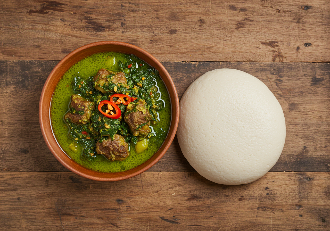 Egusi Soup with Fufu