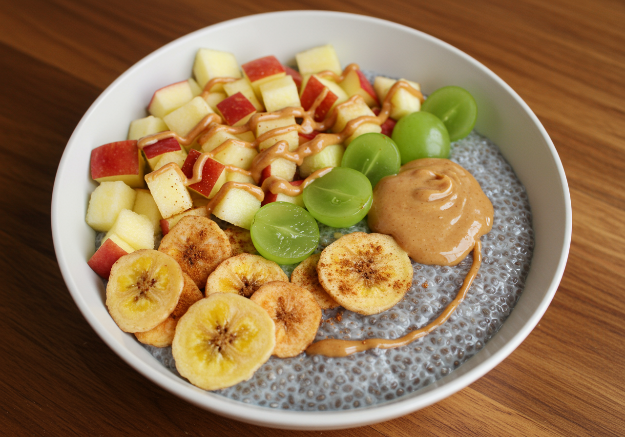 Elevated Raw Fruit and Nut Butter Breakfast Bowl