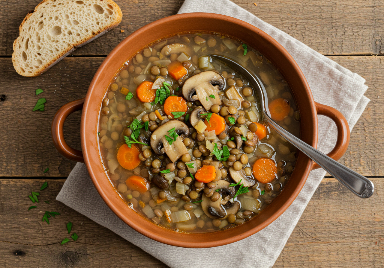 Mushroom and Lentil Soup (Canadian)