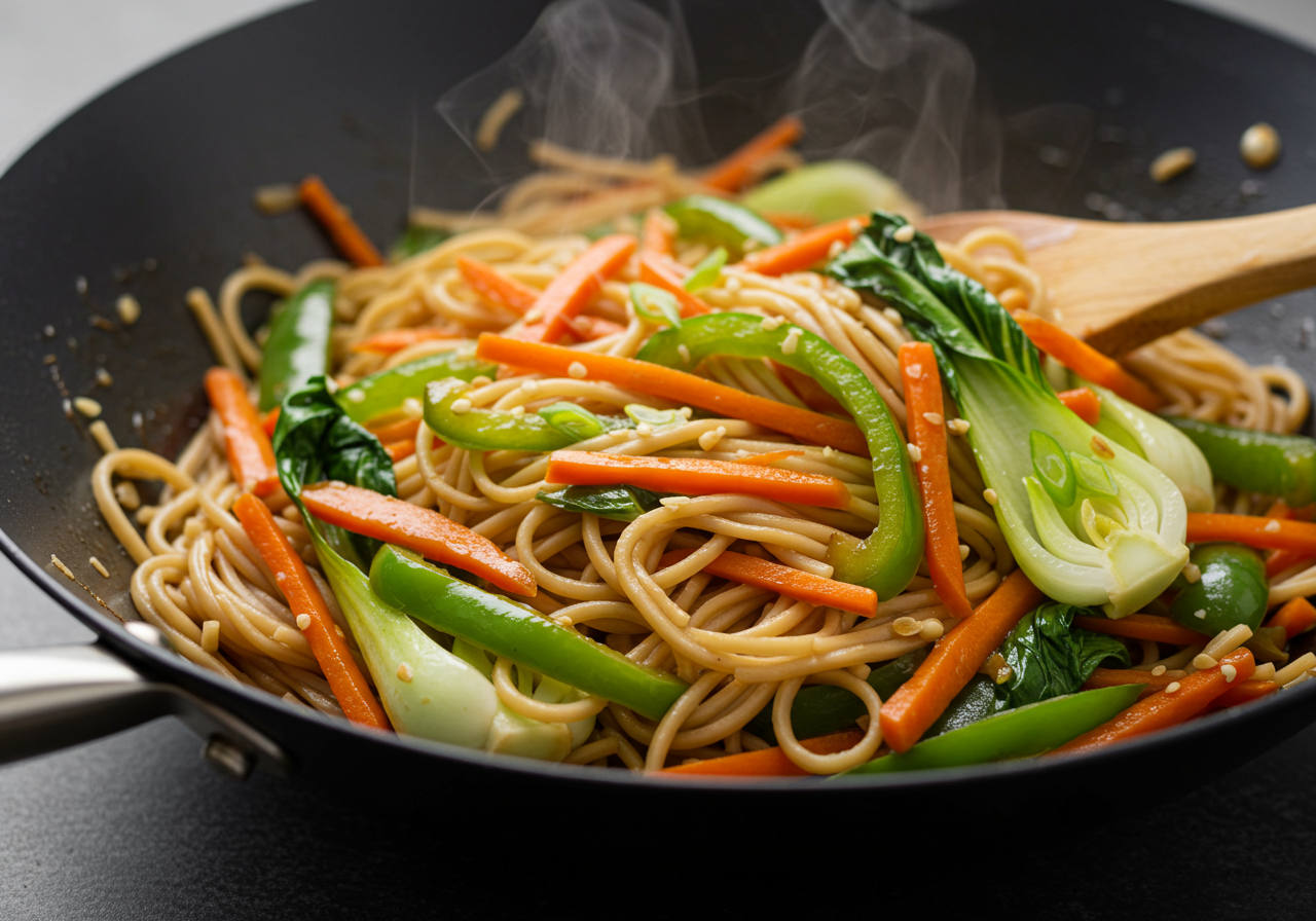 Vegetable Chow Mein with Gluten-Free Noodles