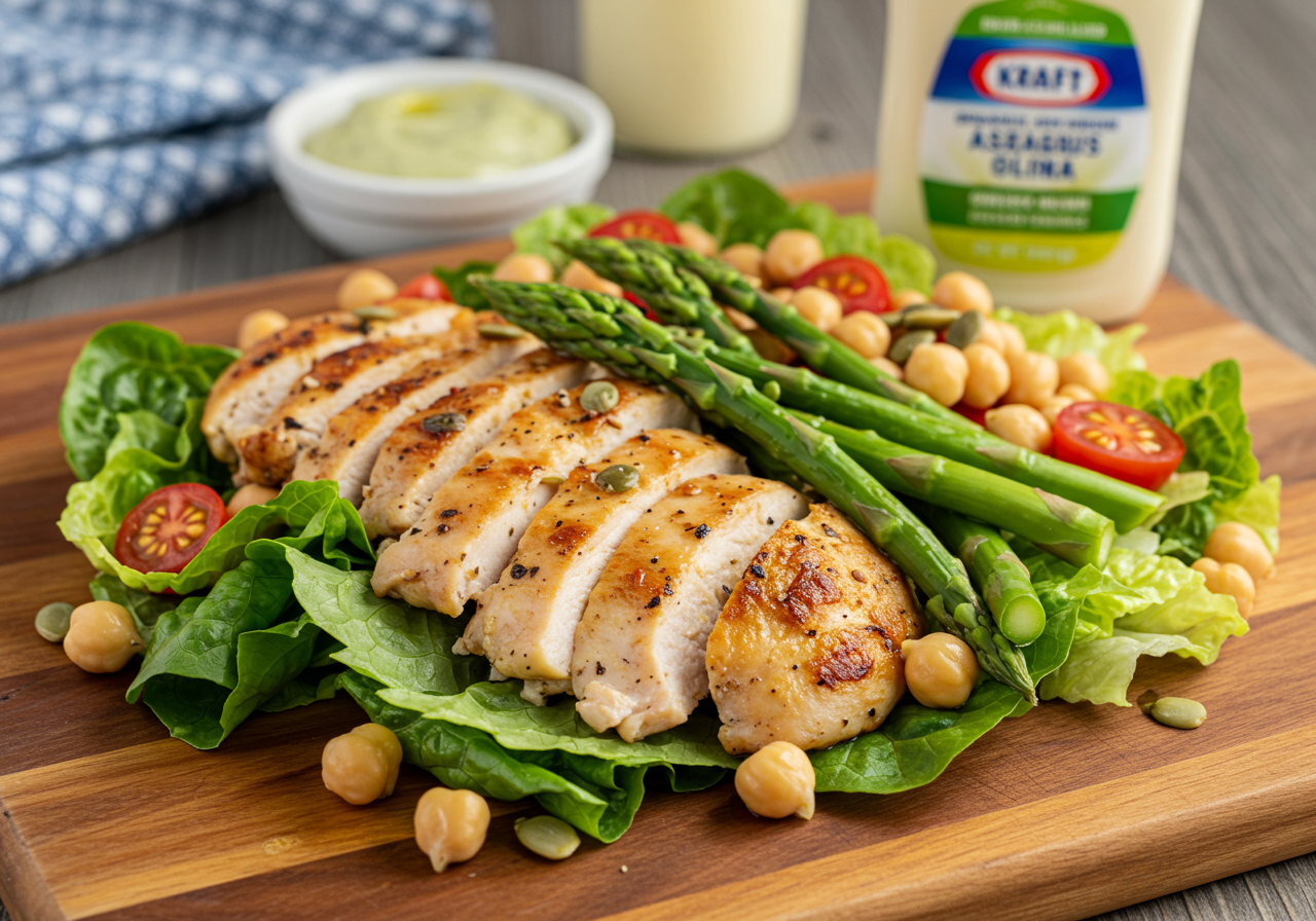 Quick Chicken Thigh and Asparagus Salad