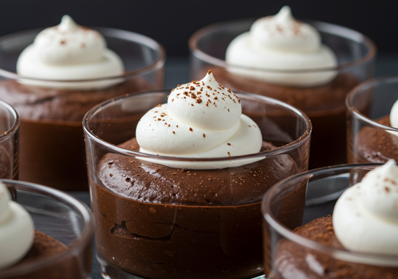 Dark Chocolate Avocado Mousse Cups