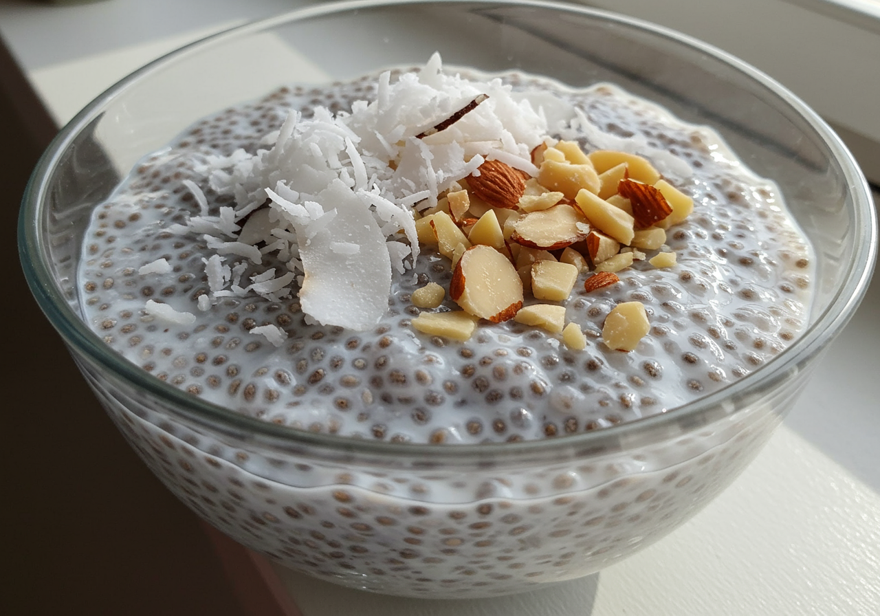 Coconut Almond Chia Seed Pudding