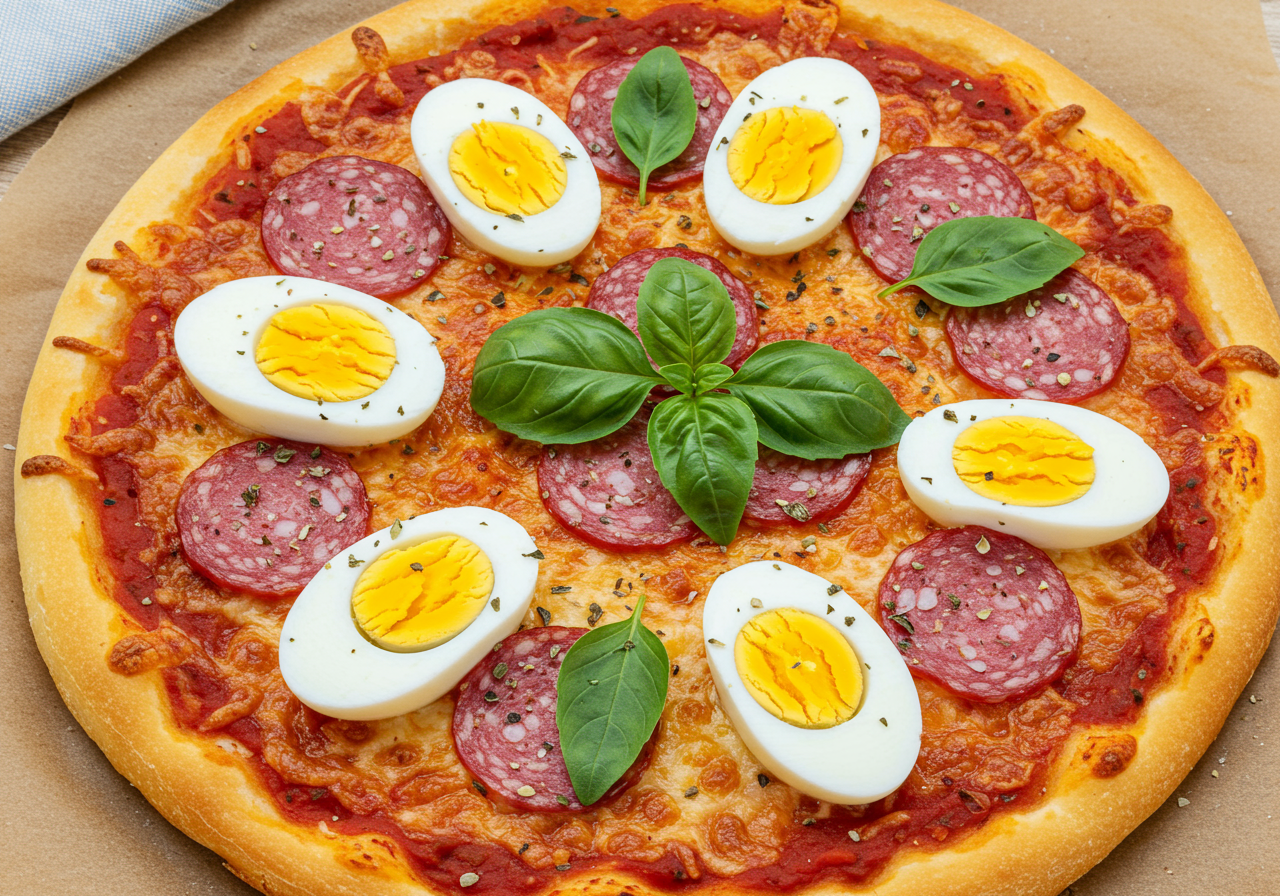 Italian Easter Egg Pizza