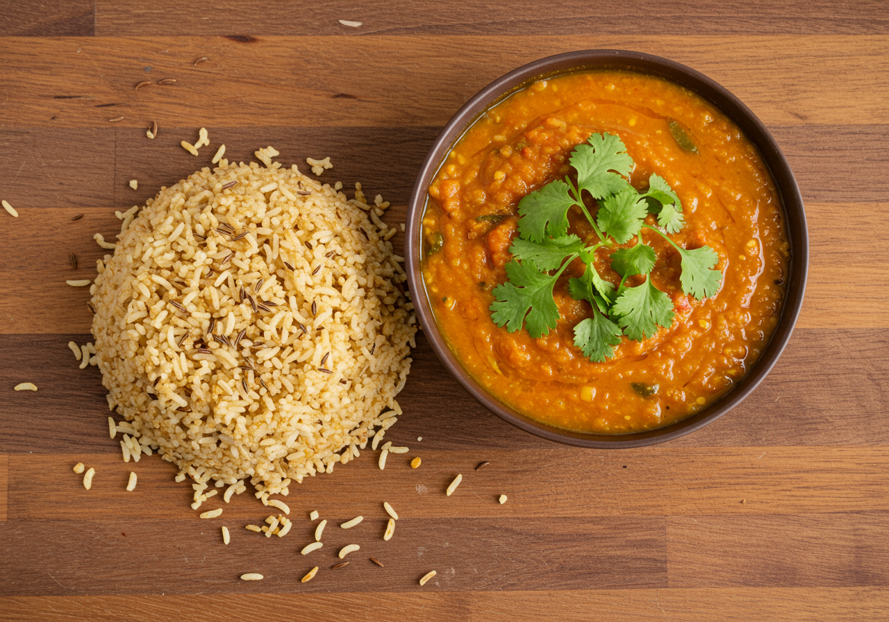 Tadka Dal with Jeera Rice
