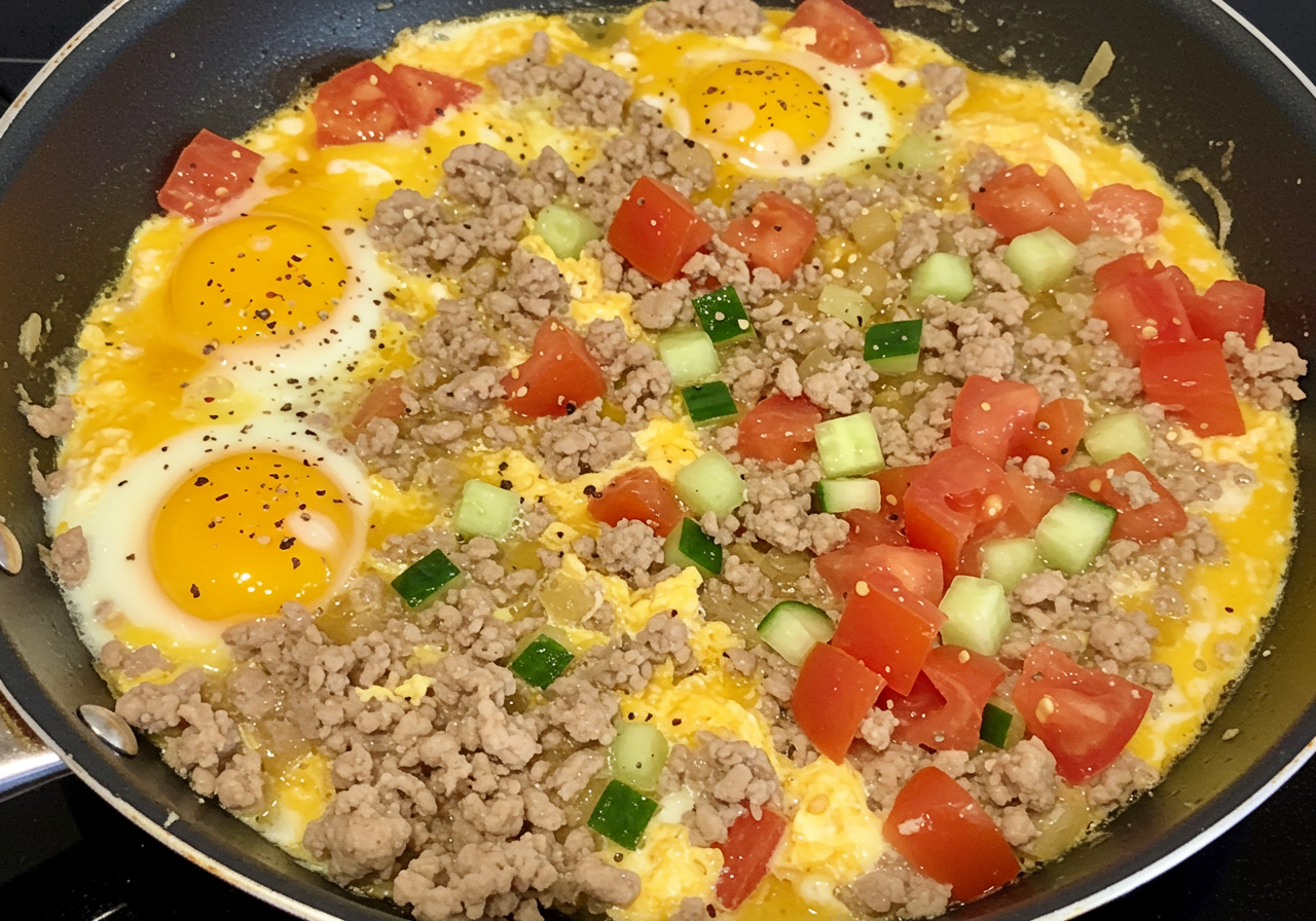Pork and Egg Scramble