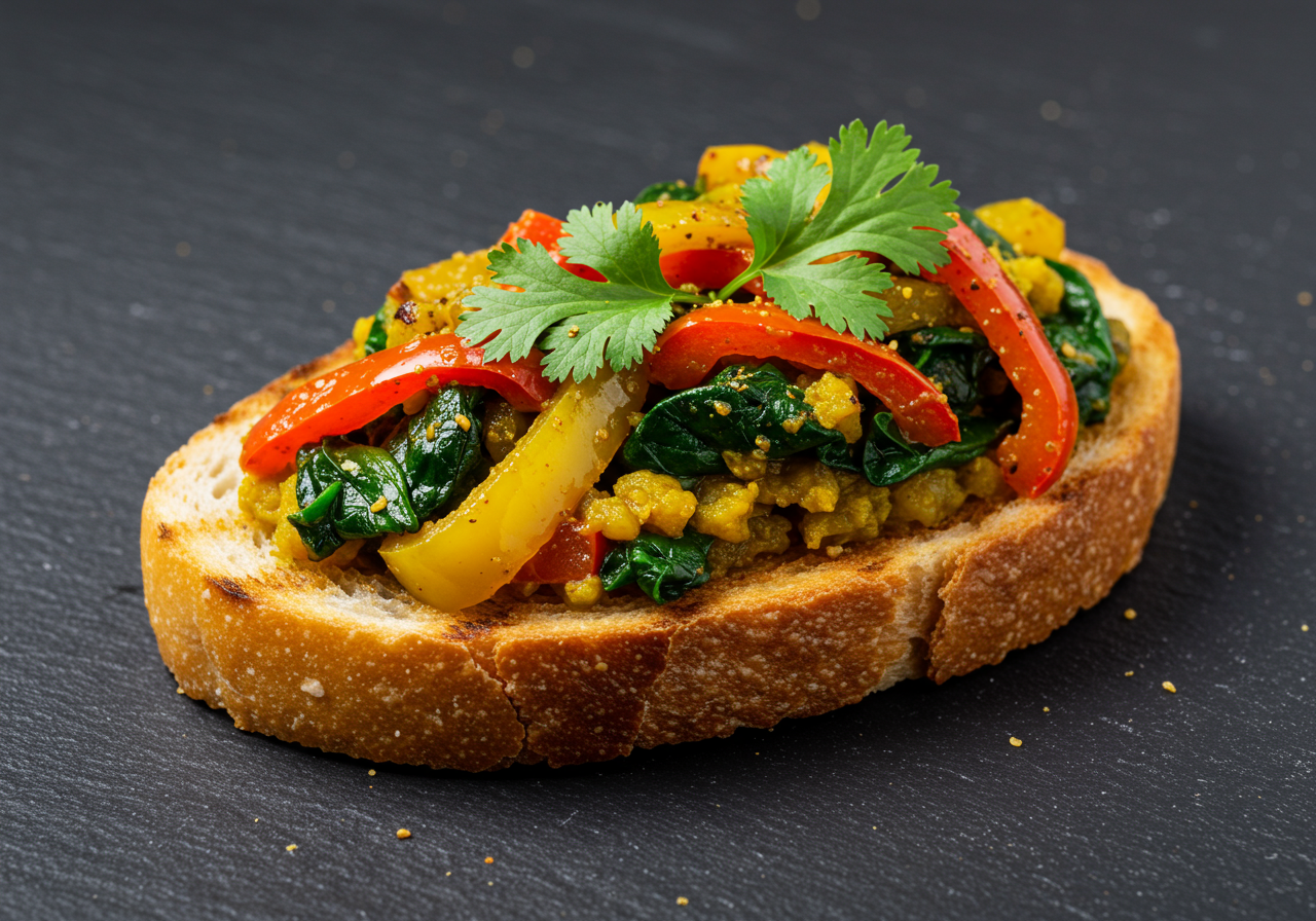 Bombay Spiced Veggie Toast
