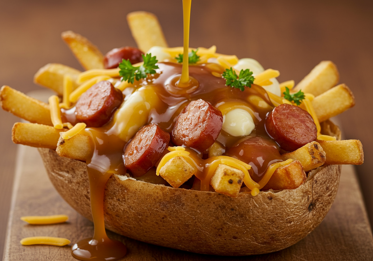 Canadian Poutine Inspired Potato Bowl