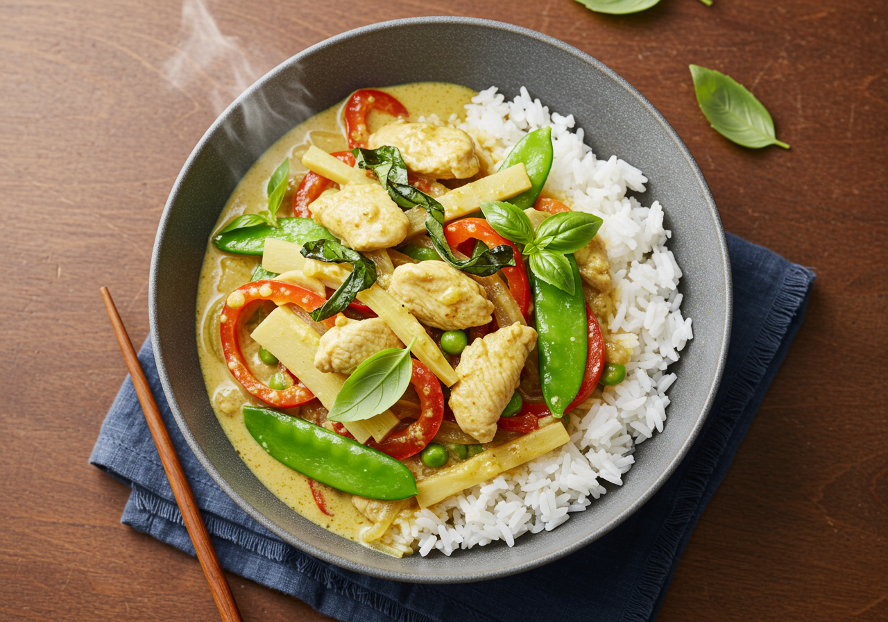 Thai Green Curry with Chicken and Vegetables