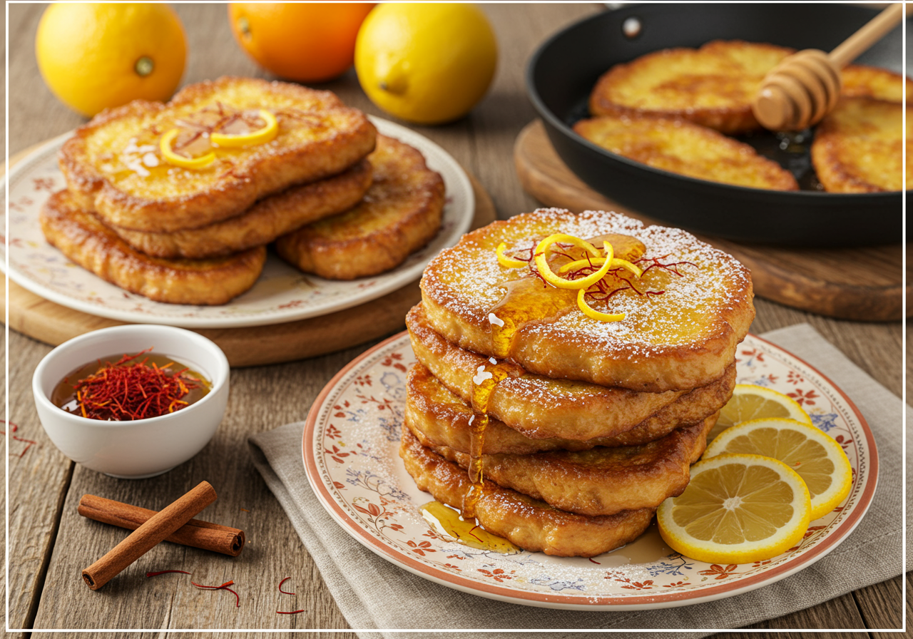 Gourmet Spanish Toast (Torrijas) with Citrus Infusion and Saffron