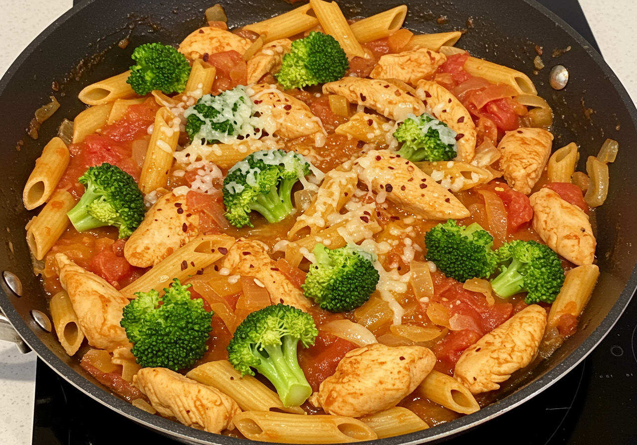 Chicken and Vegetable Skillet with Barilla Pasta