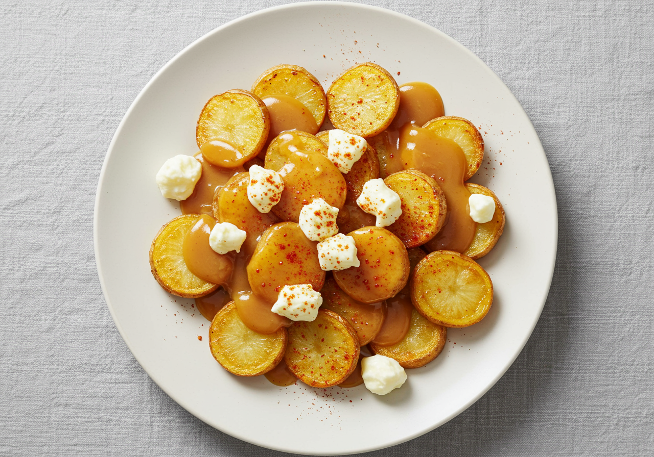 Canadian Poutine Potato Bites with Smoked Paprika
