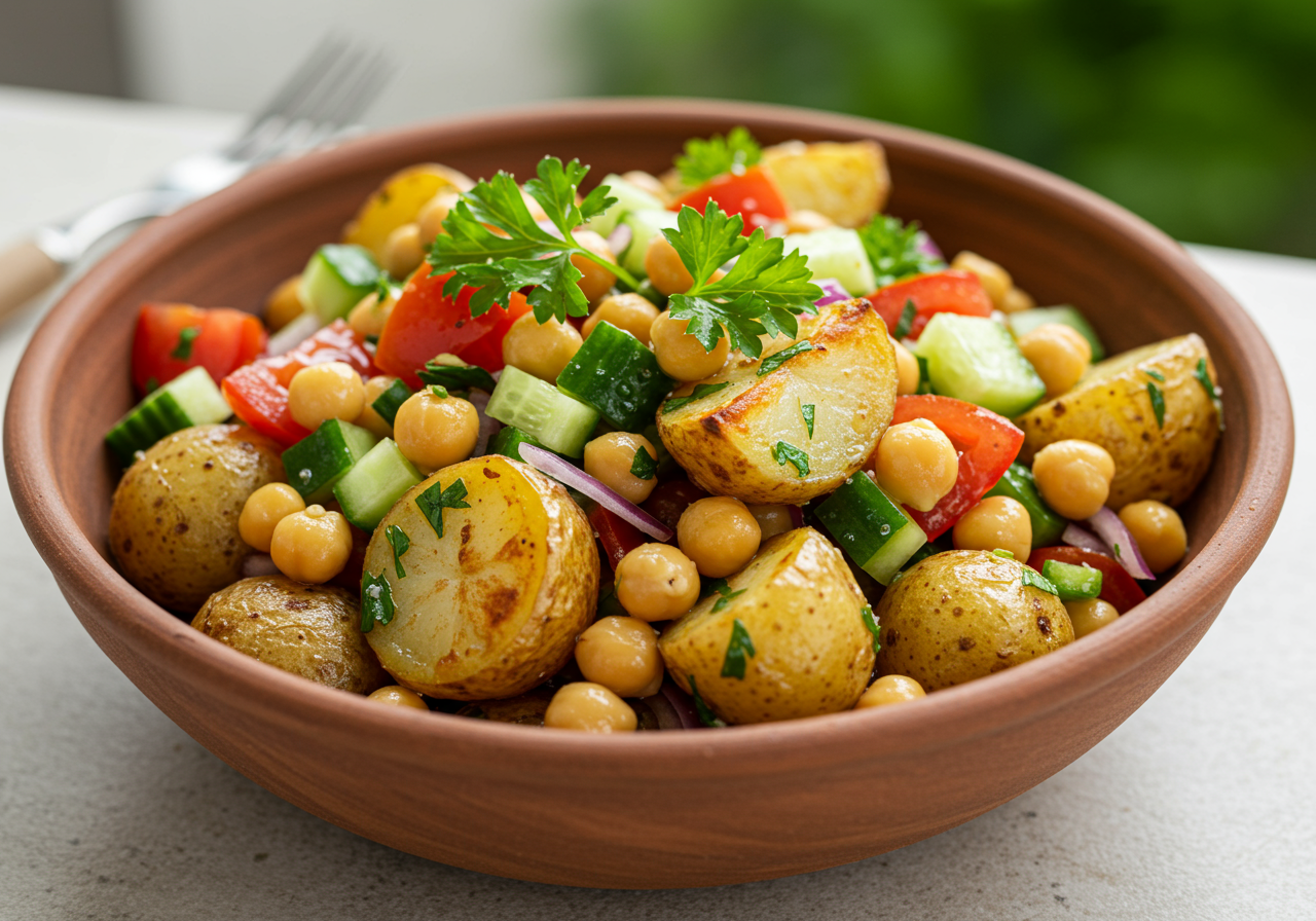Mediterranean Potato & Chickpea Salad