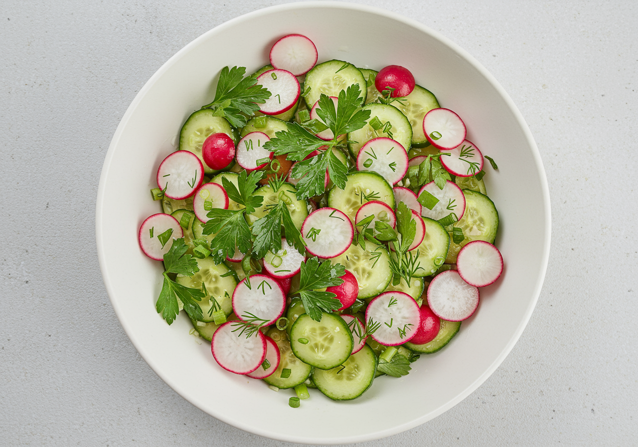 Radish & Cucumber Spring Salad