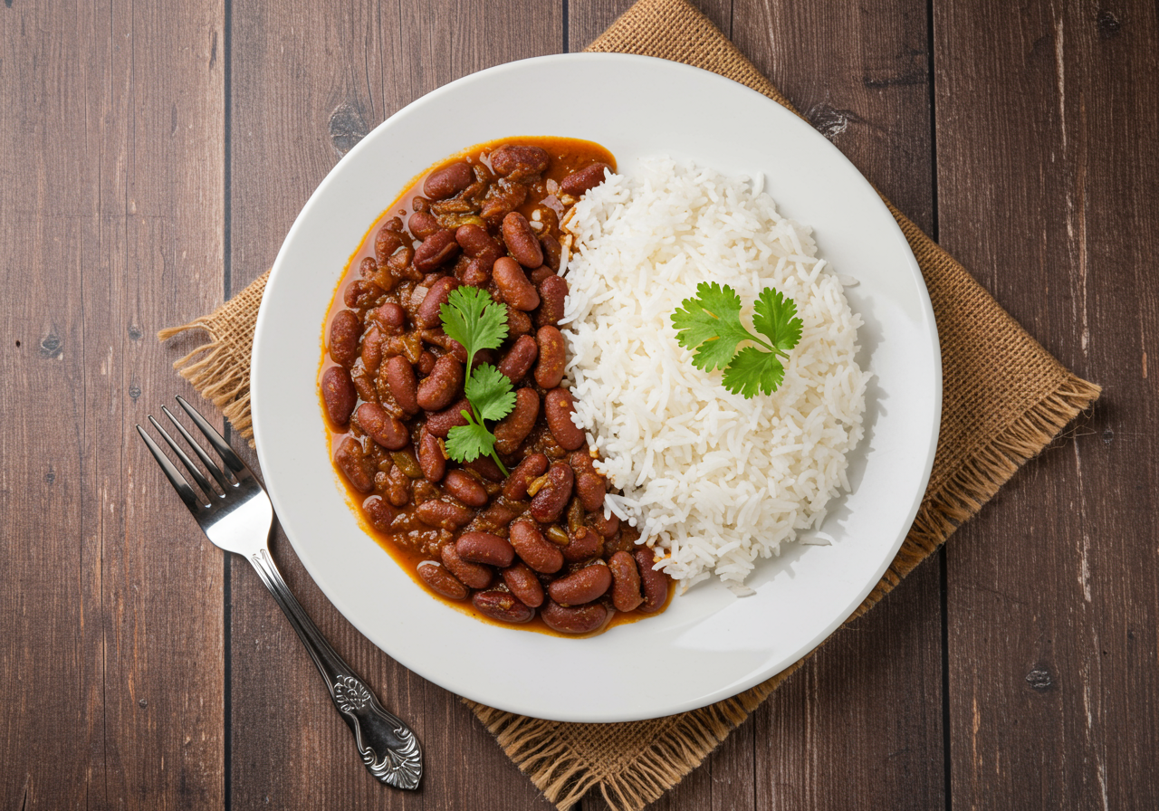 Rajma Chawal (Kidney Bean Curry with Rice)