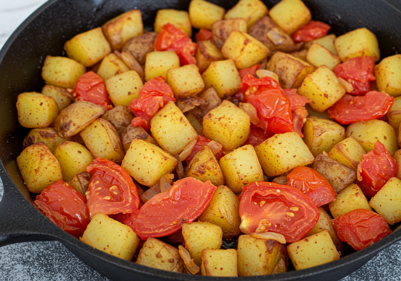American-Style Potato & Tomato Hash with Smoked Paprika