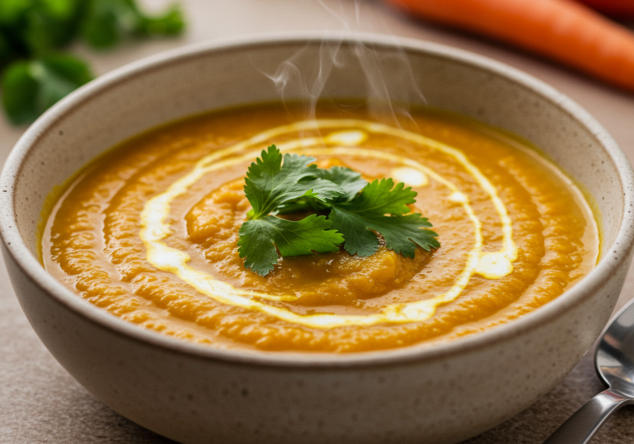 Curried Carrot and Lentil Soup