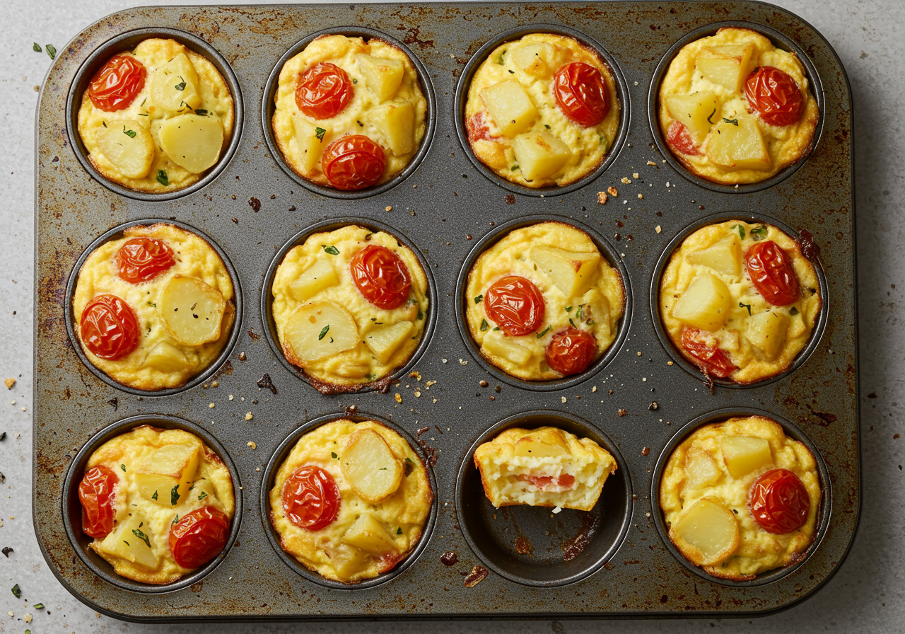 Potato & Tomato Frittata Bites