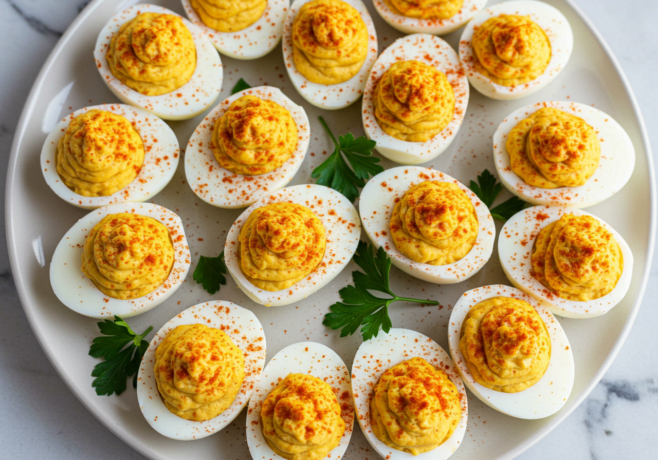 Keto Deviled Eggs with Smoked Paprika