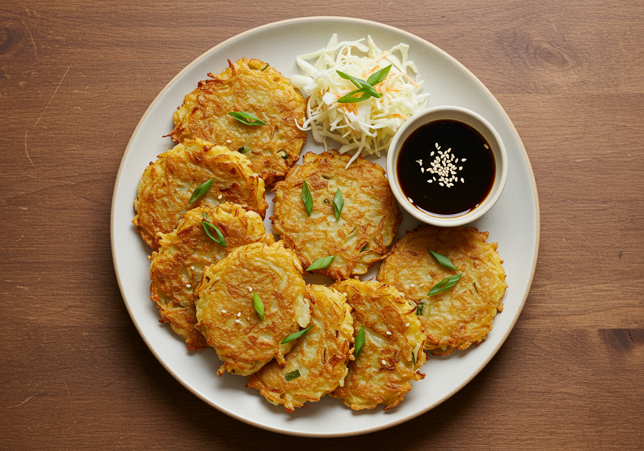 Korean Potato & Cabbage Pancakes (Gamja Jeon)