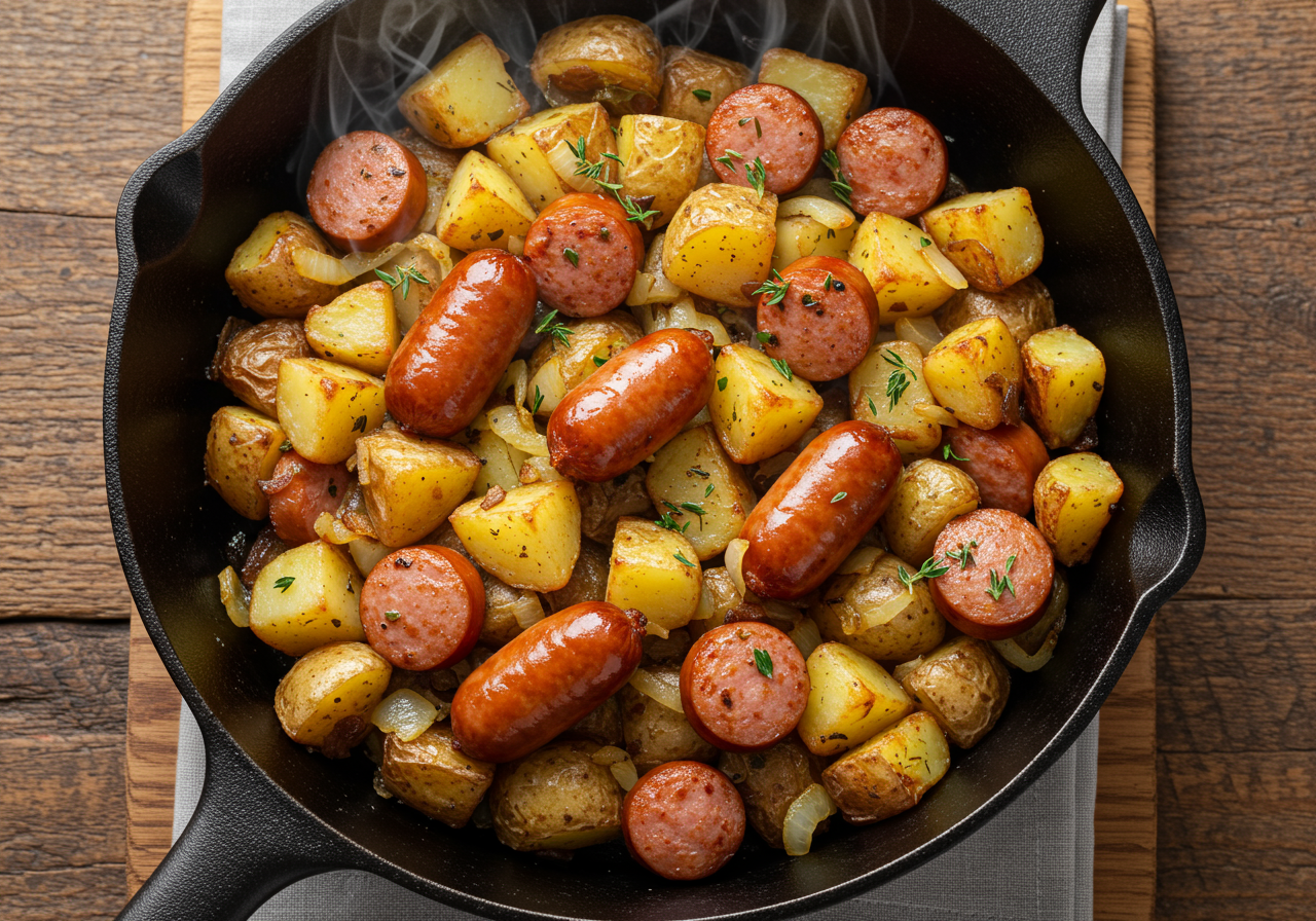 Canadian Sausage and Potato Hash