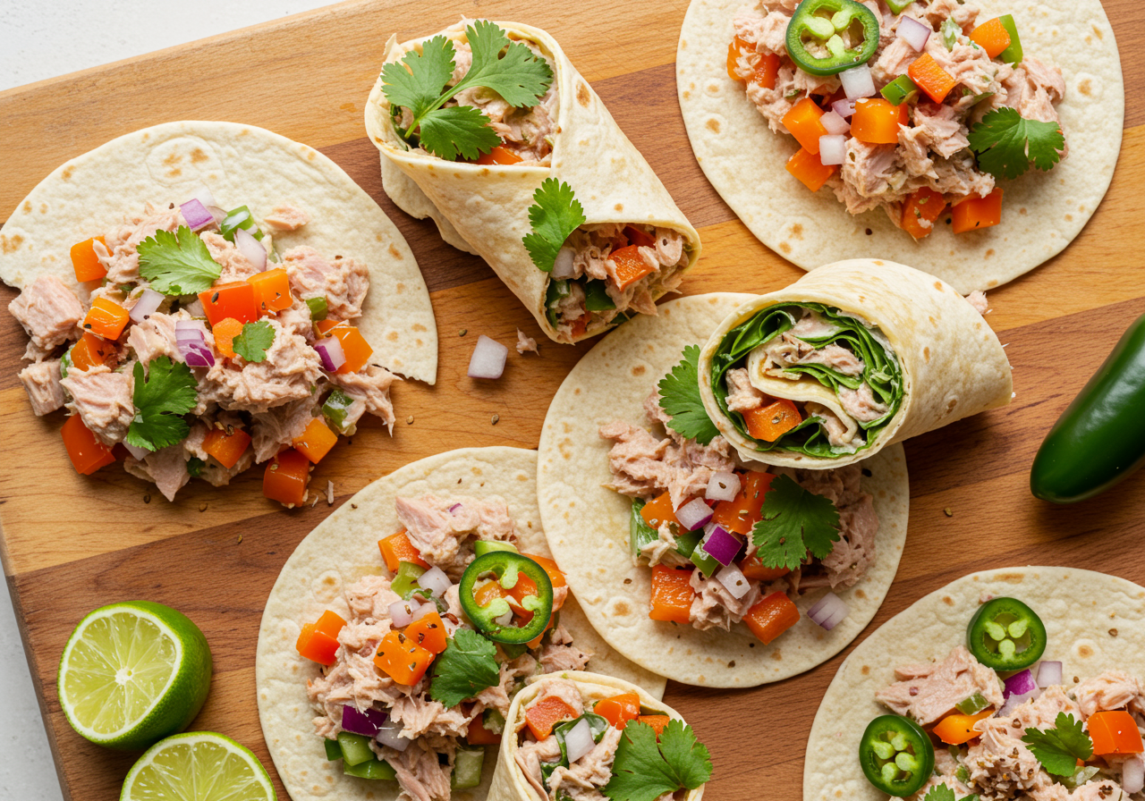 Tuna Tango Wrap with Fiesta Flair