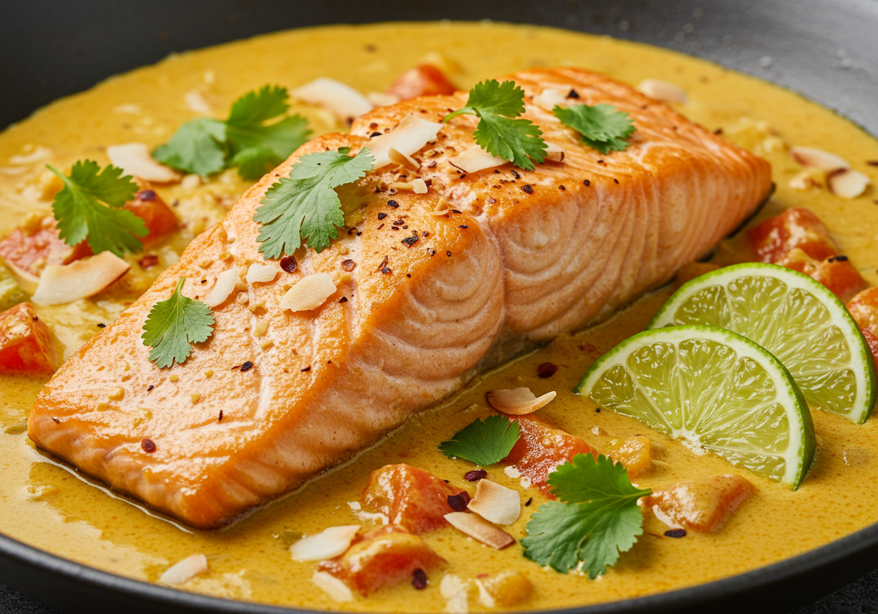 Keto Coconut Curry Salmon