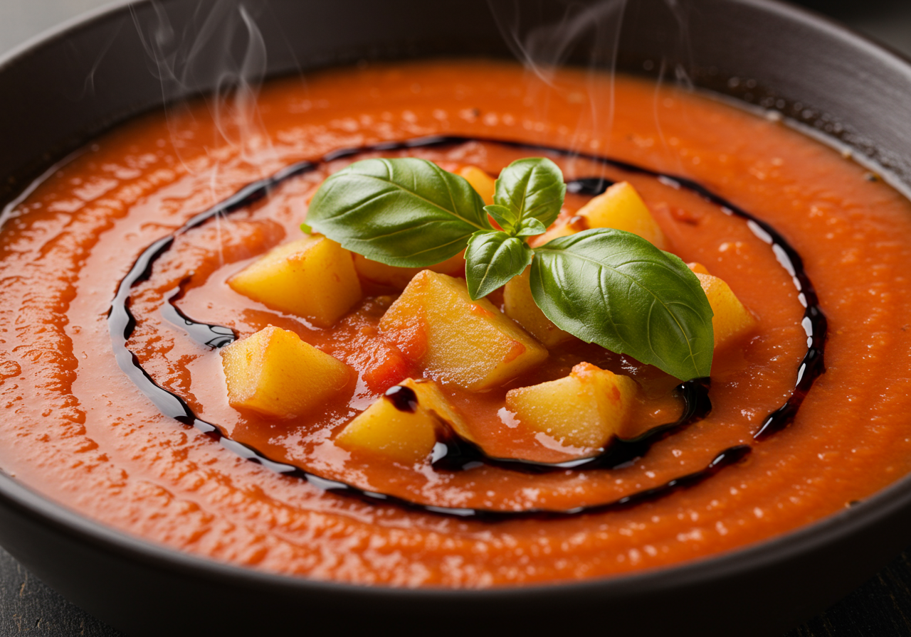 Italian Tomato & Potato Soup with Fresh Herbs